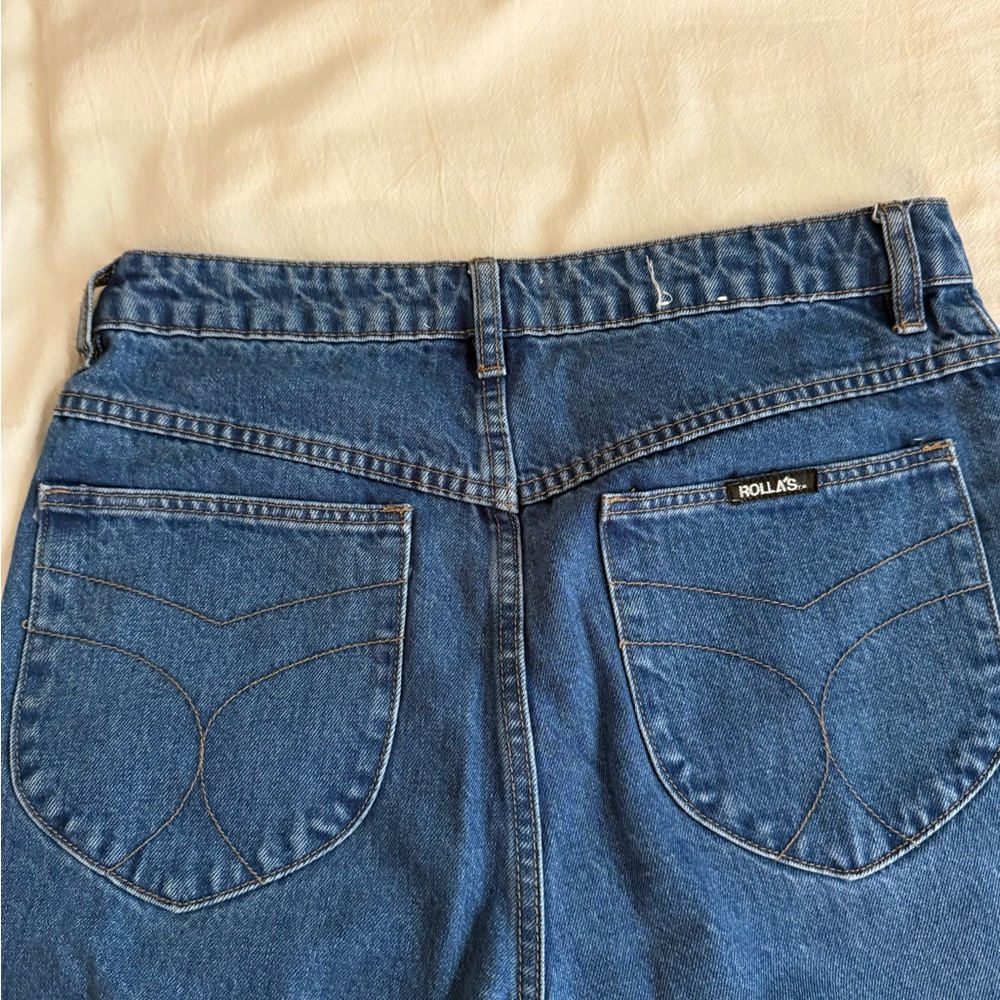 ROLLA'S Dark Blue Wide Leg Jeans - Picture 7 of 7